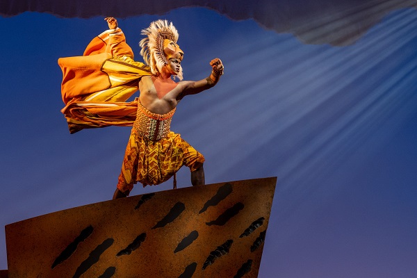 S1 Darian Sanders as Simba. The Lion King North American Tour Disney. Photo by Deen van Meer